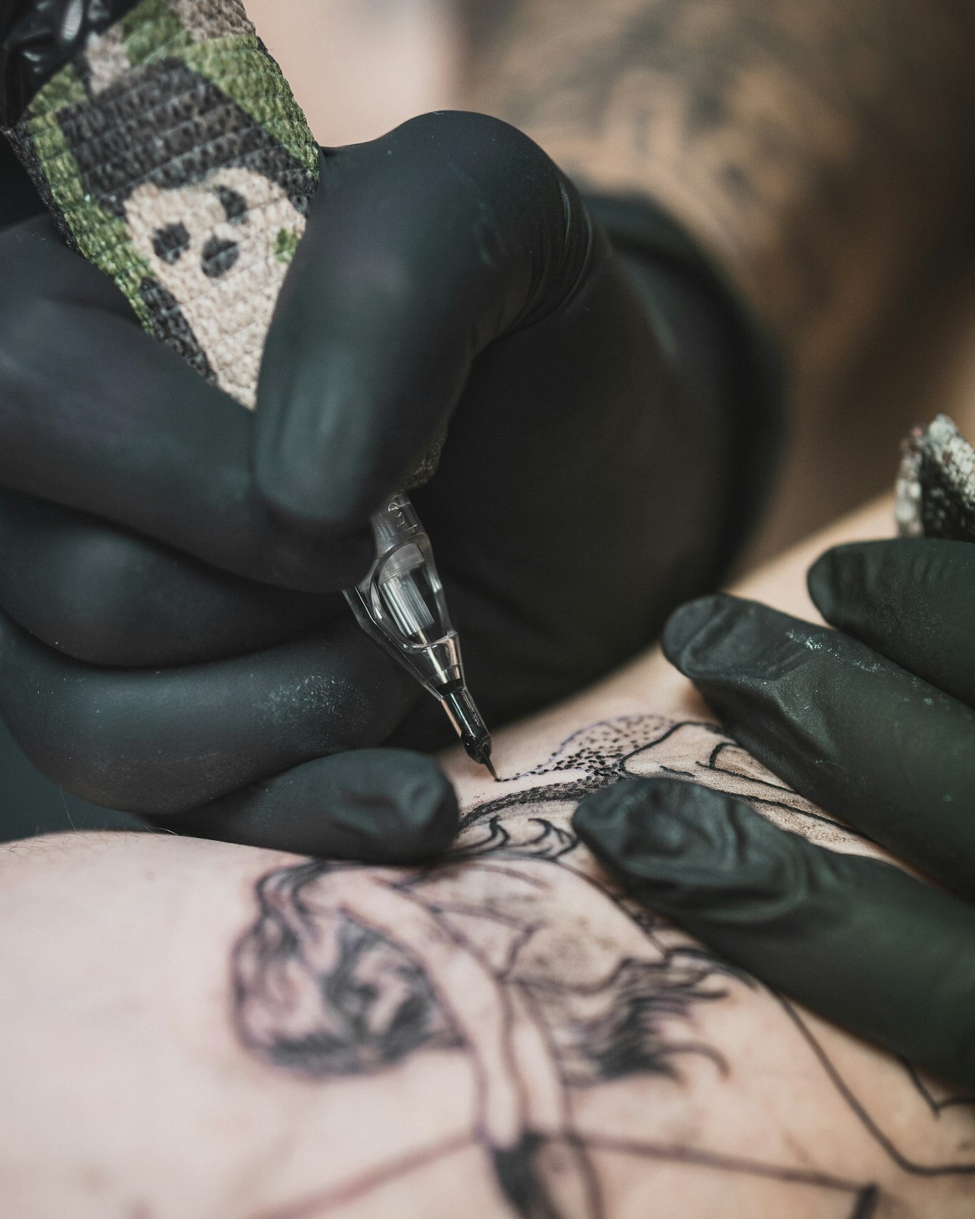 Detailed back blackwork